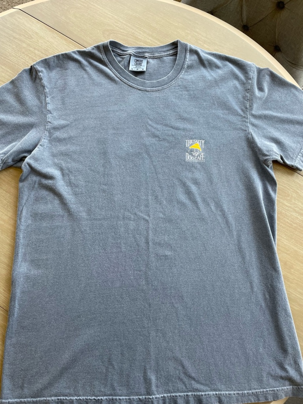 Men's Washed Blue-Grey short sleeve tee